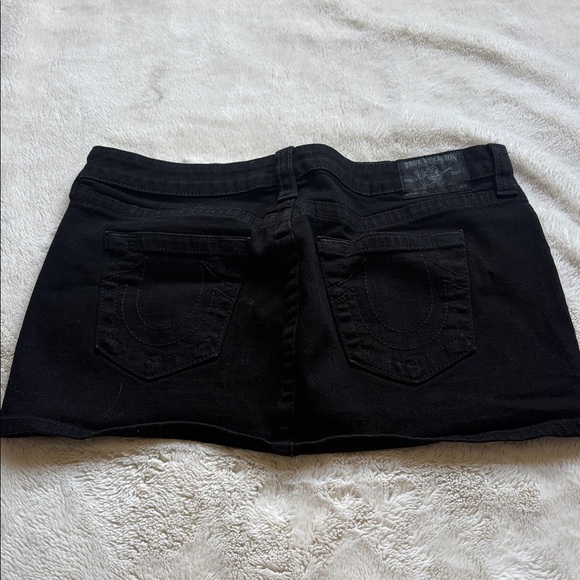True Religion Black Denim Mini Skirt – Size 32 | Y2K Edge | Statement Style | - Picture 4 of 7